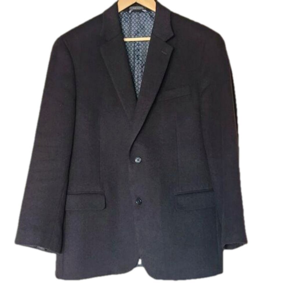 Michael Michael Kors Mens Black 100% Camel Hair Sport Coat Blazer 40R Two Button